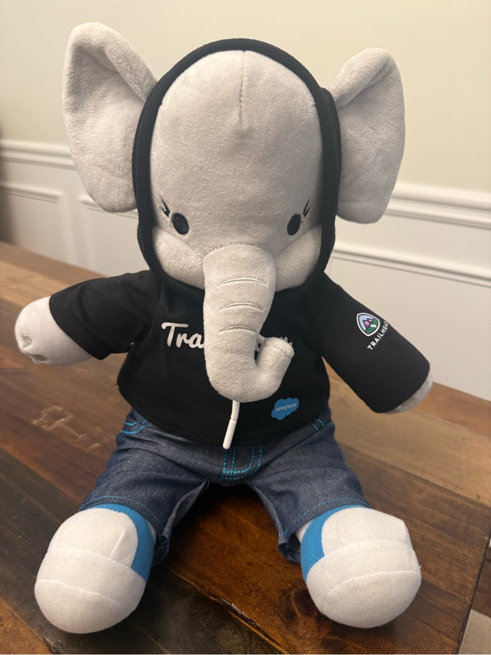 Rare Salesforce Ruth Elephant Plush Trailhead Hoodie CTA Mascot NWOT Pristine